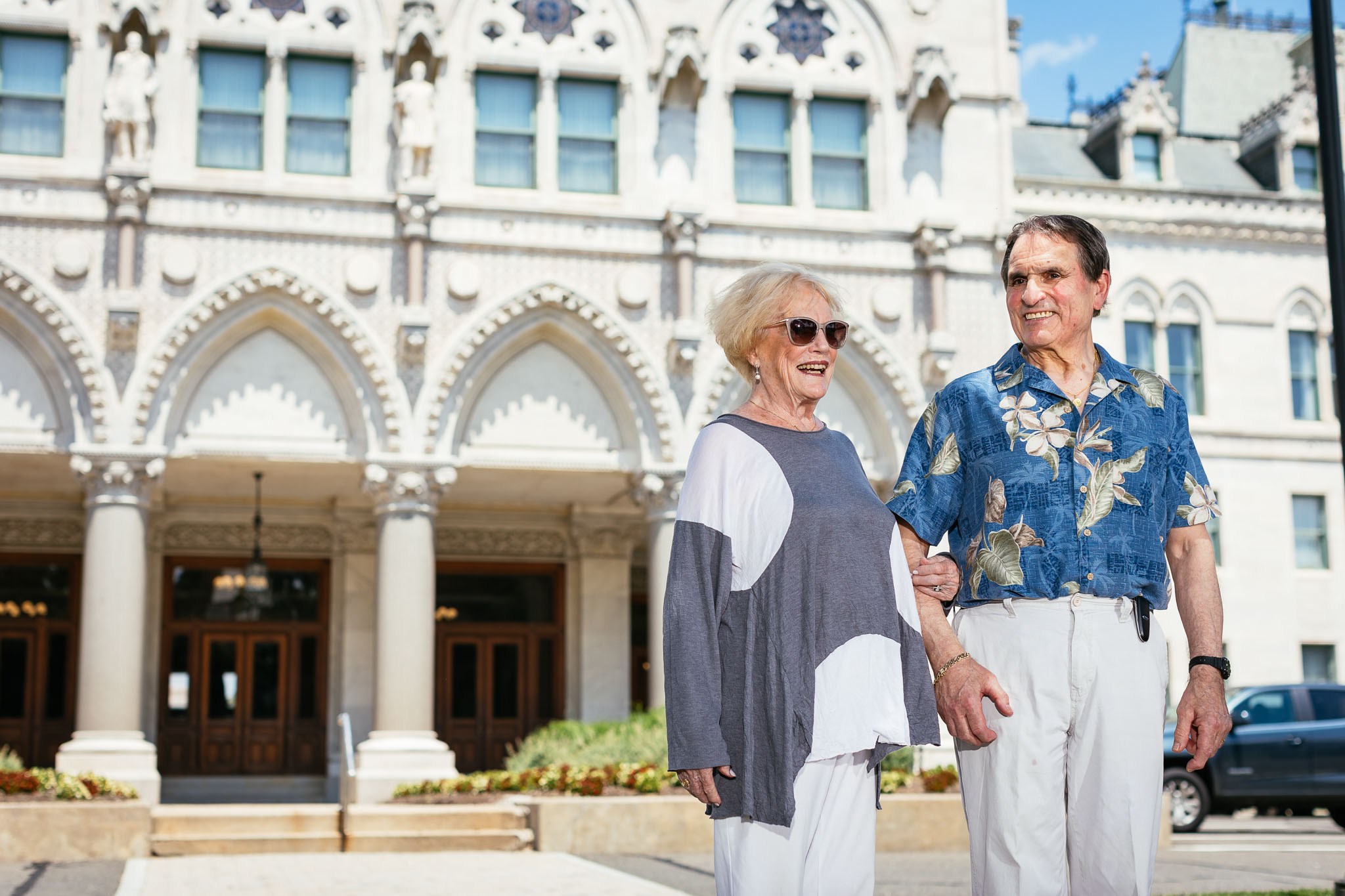 couple standing outside