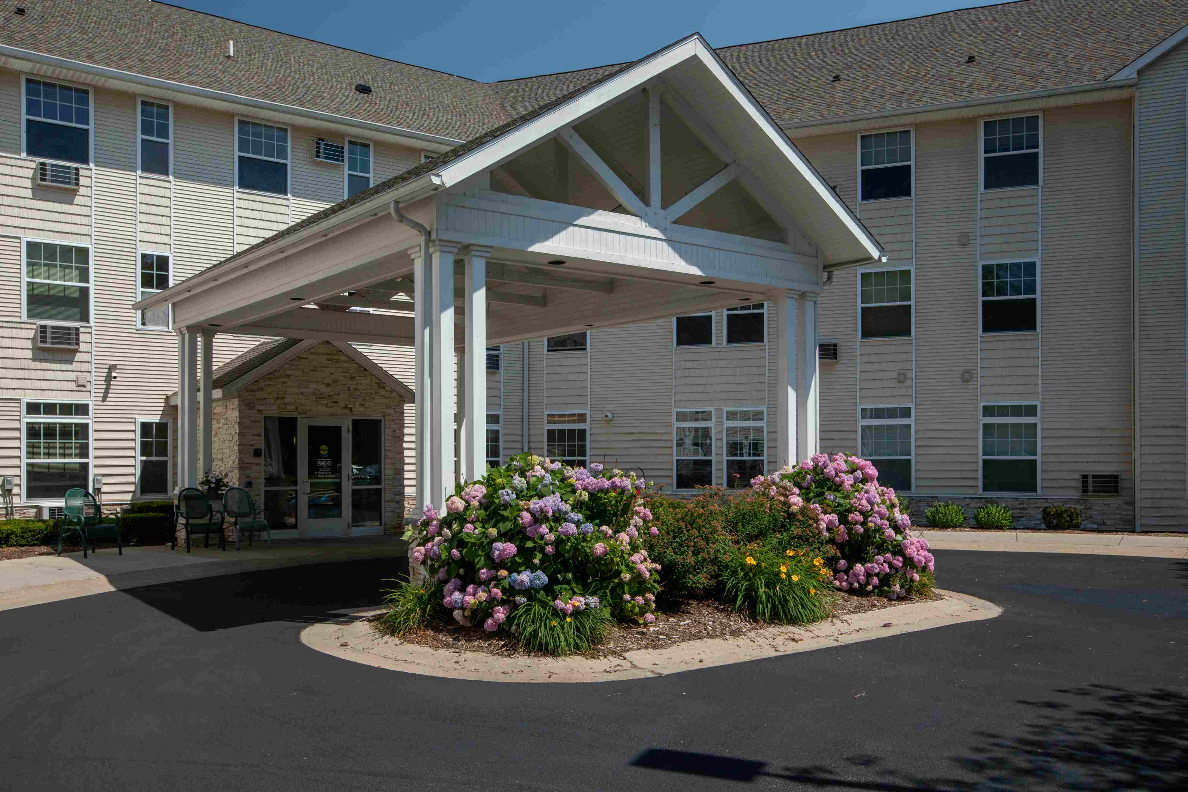 front entrance at Village at The Oaks